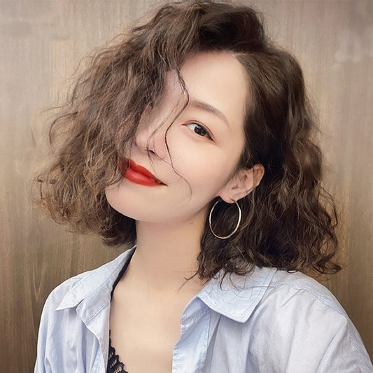 Wig Sheath Women's Short Roll Breathable Natural